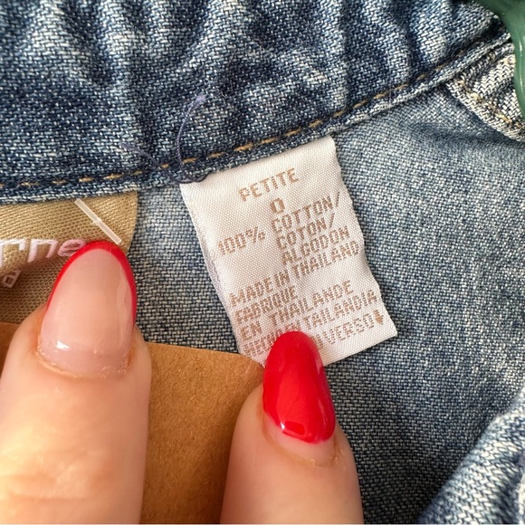 Vintage 90s Liz Claiborne Denim Maxi Dress Size 0 - Picture 4 of 5